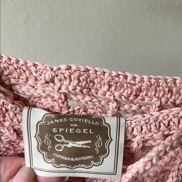 NWOT James Coviello for Spiegel Pink Crochet Skirt - size XL - Picture 3 of 6